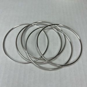 Ralph Lauren five sterling silver wire bangles 2.5” dia
